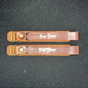 Onyx Weightlifting Co. Low Top Wrist Wraps - Brown Leather/Velcro